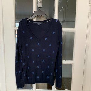 Tommy Hilfiger v-neck sweater with metallic polka dots